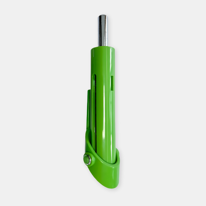 Green metal tool on a white background