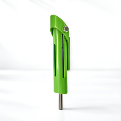 Green metal tool on a white background